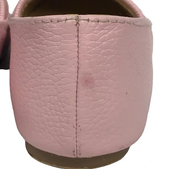 Janie and Jack Pink Ballet Flats with Black Patent Cap Toe size 7 - Picture 10 of 14